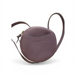 Portland Leather Round Crossbody Bag - Mauve